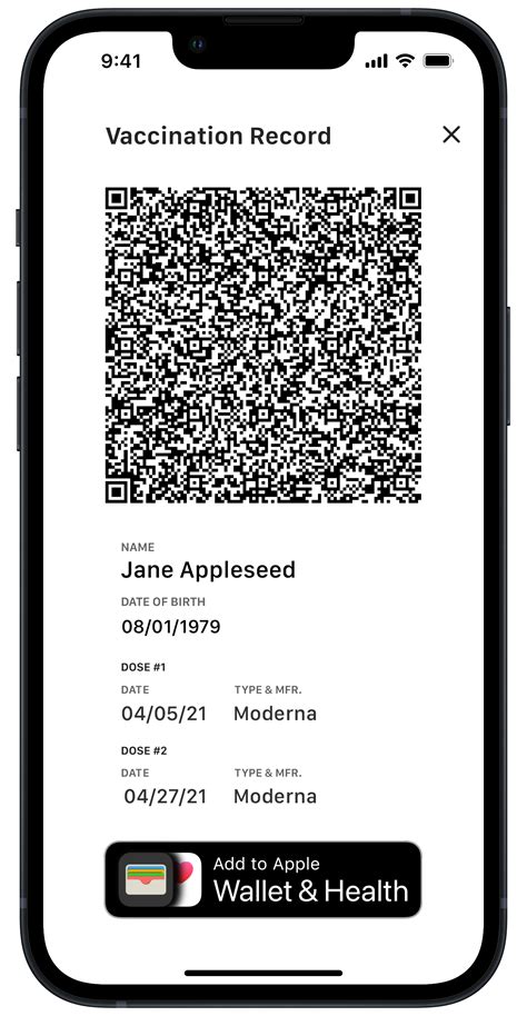 save smart health card to apple wallet|apple wallet health records.